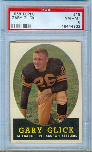  - 1958 Topps 19 Gary Glick PSA8